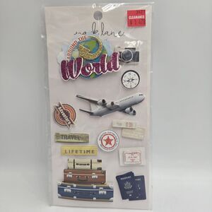 Joann Around the World Travel 3D Scrapbook Stickers 12 Pcs Arts And Crafts 2018